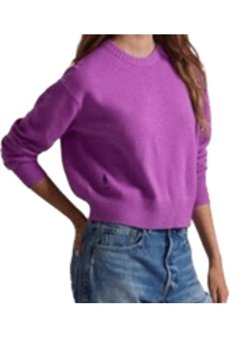 Maglia da donna in misto lana, girocollo, colore viola POLO RALPH LAUREN | 211914515006